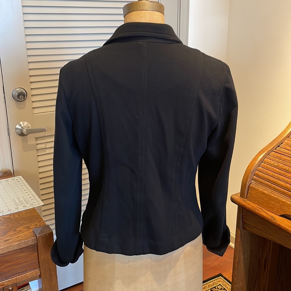 Black Polyester Cotton Blend Jacket - image 2